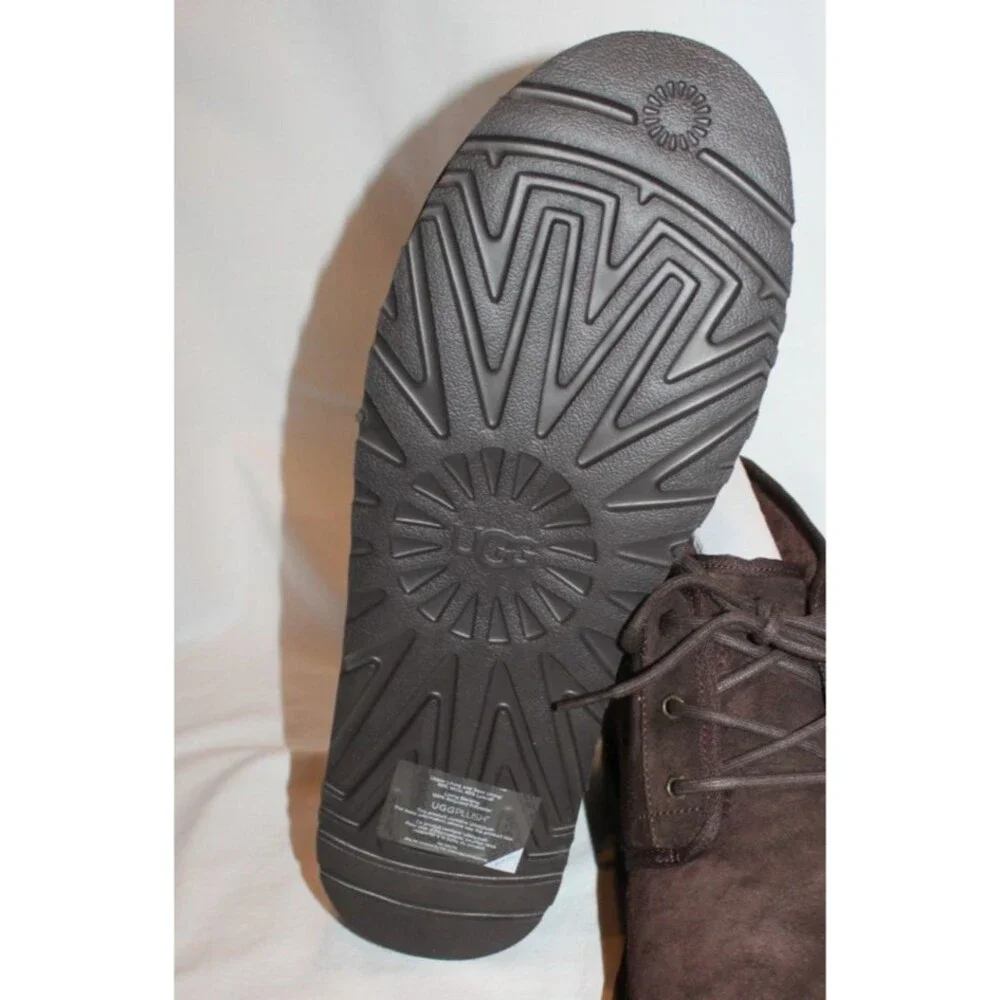 NIB UGG MEN'S NEUMEL SUEDE SHEARLING LINED CHUKKA BOOTS DDC BROWN 17